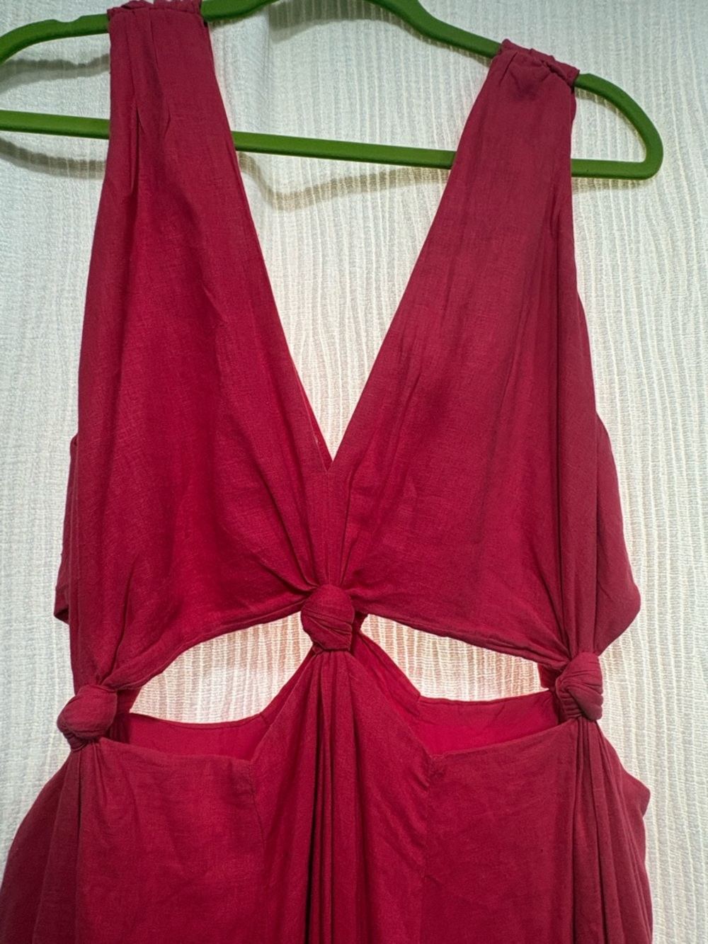 FARM Rio Red Knot-Front Cutout Midi Dress - Picture 5 of 6